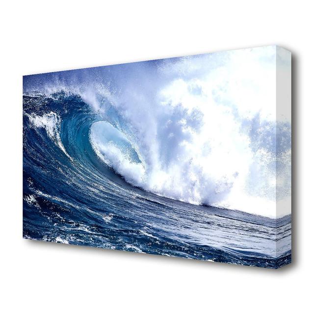 Ocean Waves Ocean - Wrapped Canvas Photographic Print East Urban Home Size: 50.8 cm H x 81.3 cm W on Productcaster.