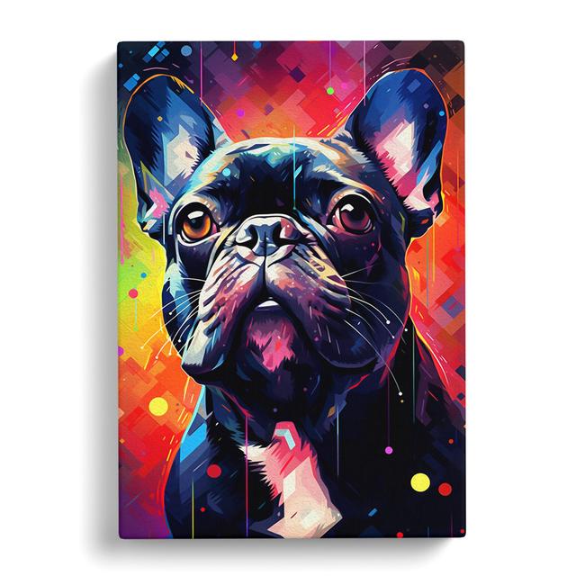 French Bulldog Futurism - No Frame Art Prints Marlow Home Co. Size: 76cm H x 50cm W x 3cm D on Productcaster.