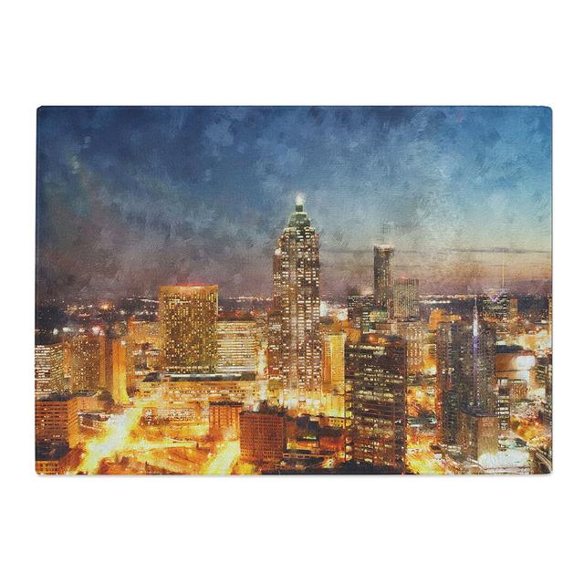 Atlanta Georgia Skyline Painting Chopping Board East Urban Home Size: 0.4cm H x 20cm W x 29cm L on Productcaster.