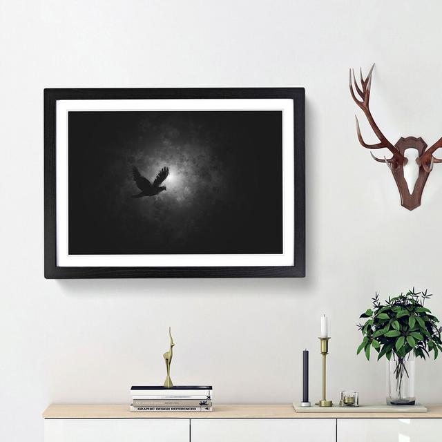 Flying Dove Bird - Picture Frame Graphic Art Print East Urban Home Frame Option: Black Framed, Size: 24cm H x 33cm W x 2cm D on Productcaster.