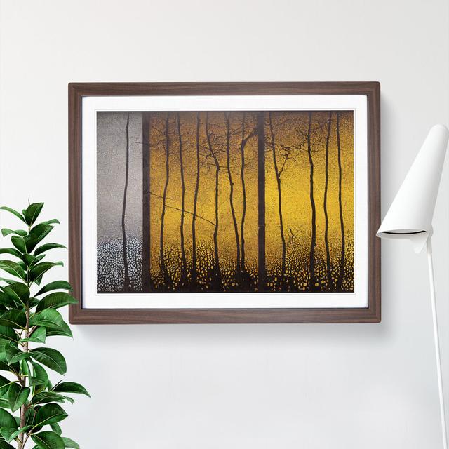 Favourable Abstract Forest - Picture Frame Graphic Art Alpen Home Size: 25cm H x 34cm W x 2cm D, Frame Colour: Walnut on Productcaster.