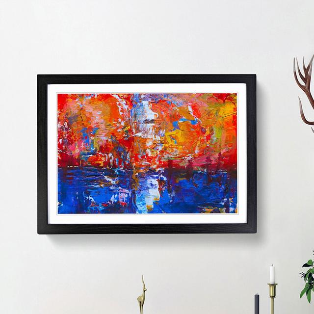 Abstract Vol.386 by S.Johnson - Picture Frame Painting Print East Urban Home Size: 62cm H x 87cm W x 2cm D, Frame Option: Black Framed on Productcaster.