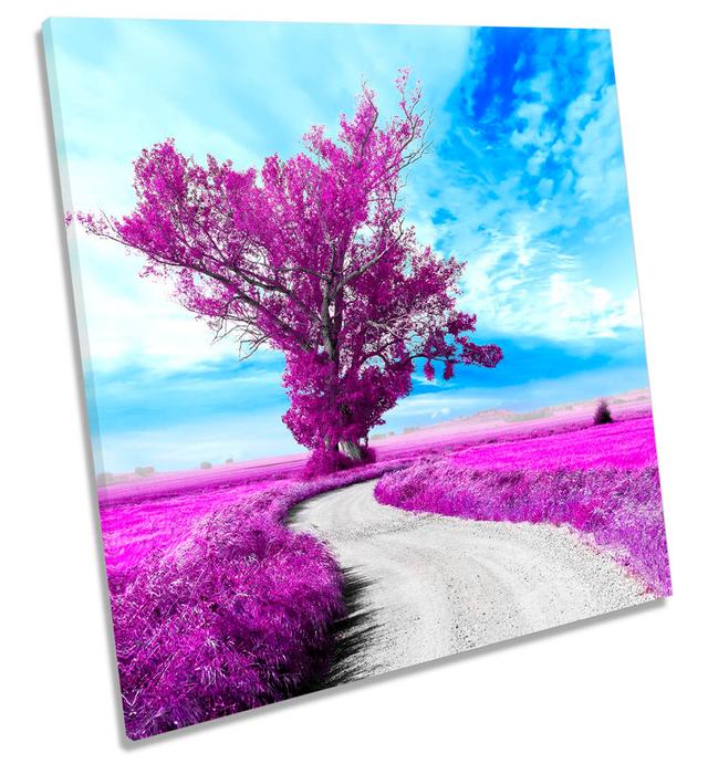 Floral Meadow Tree - Wrapped Canvas Painting 17 Stories Size: 40.6cm H x 40.6cm W x 2cm D on Productcaster.