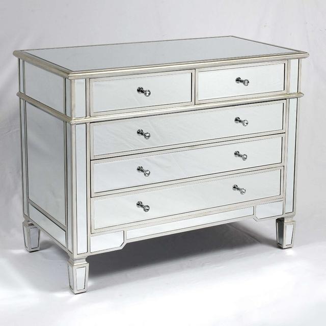 Ambleside 5 Drawer 80Cm W Chest Rosdorf Park Colour: Silver on Productcaster.