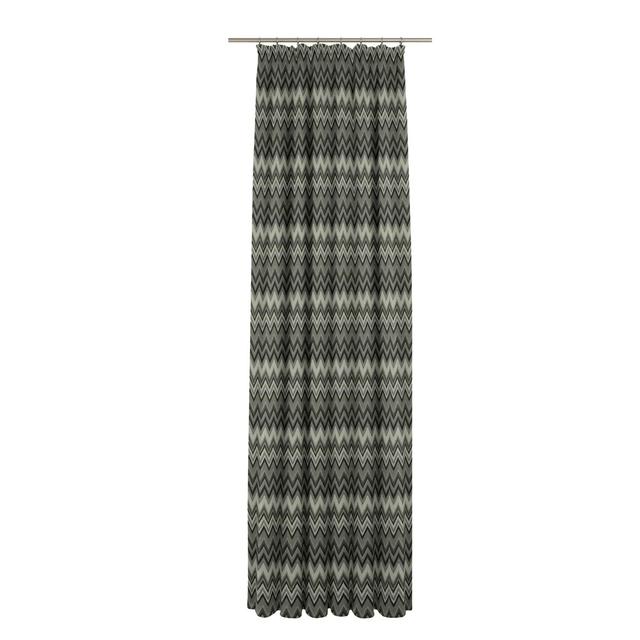 Kurtus Pencil Pleat Room Darkening Single Curtain Ebern Designs Panel Size: 132 W x 175 D cm, Colour: Dark Green/Black/Grey on Productcaster.