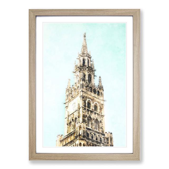 Marienplatz Town Hall in Germany - Picture Frame Graphic Art East Urban Home Frame Option: Oak Framed, Size: 36cm H x 27cm W x 2cm D on Productcaster.