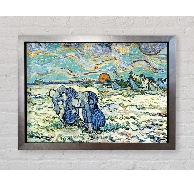 Van Gogh Two Digging A Grave In The Snow Framed Print - Single Picture Frame Print on Canvas Ophelia & Co. Size: 84.1cm H x 118.9cm W x 3.4cm D, Forma on Productcaster.