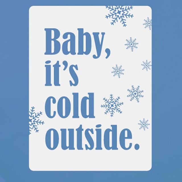 Baby Its Cold Outside Wall Sticker Maturi Colour: Dark Red on Productcaster.