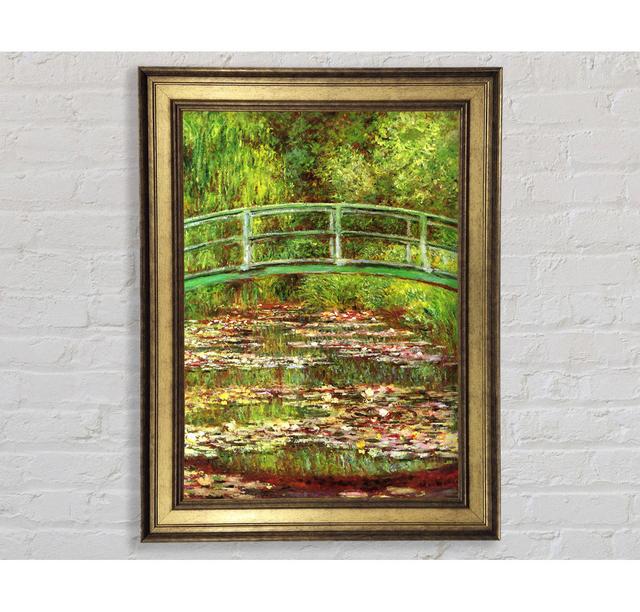 Monet Bridge Over The Sea Rose Pond - Single Picture Frame Art Prints Bright Star Size: 84.1cm H x 59.7cm W x 8cm D on Productcaster.