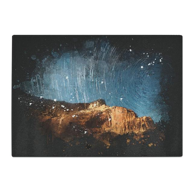 Stars Above the Mountains Paint Splash Chopping Board East Urban Home Size: 20cm W x 28.5cm L on Productcaster.