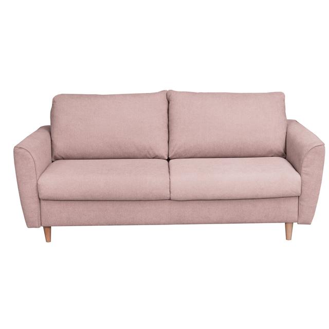 Marotz Sofa Bed with Mattress Ebern Designs Upholstery Colour: Powder Pink/White Thread on Productcaster.