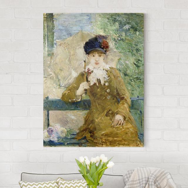 Leinwandbild Dame mit Sonnenschirm von Berthe Morisot Rosalind Wheeler Format: Leinwand 260g/m², Größe: 100 cm H x 75 cm B on Productcaster.