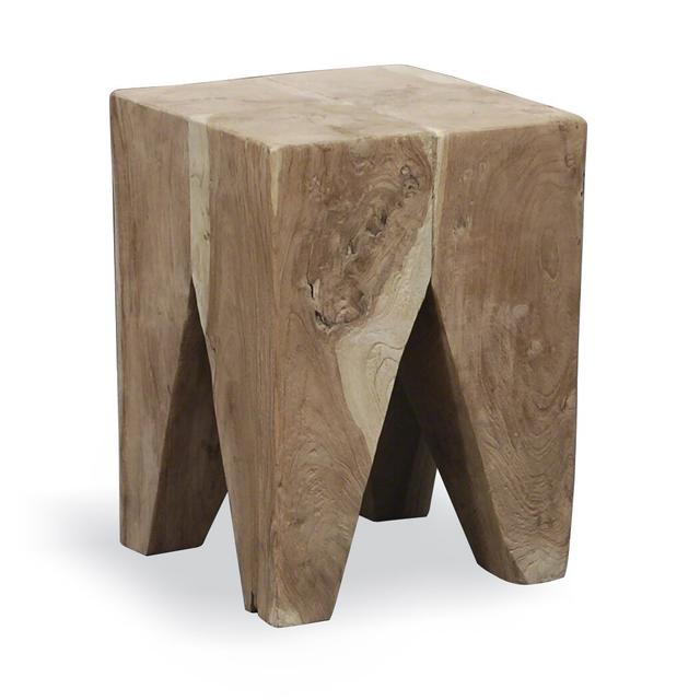 Carlson Solid Wood Stool Foundstone Colour: Grey on Productcaster.