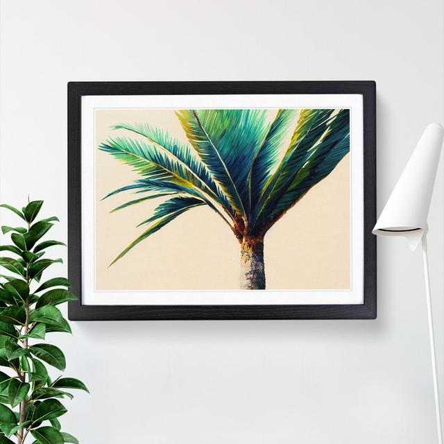 Interesting Palm Tree - Picture Frame Graphic Art Bay Isle Home Size: 25cm H x 34cm W x 2cm D, Frame Colour: Black on Productcaster.