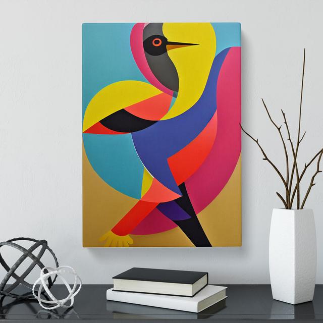 Bird in Abstract - Wrapped Canvas Graphic Art Metro Lane Size: 60cm H x 40cm W x 3cm D on Productcaster.