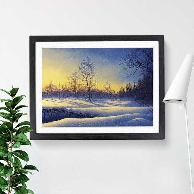 Winter Landscape Sunrise Vol.1 - Picture Frame Graphic Art Alpen Home Size: 46cm H x 64cm W x 2cm D, Frame Colour: Black on Productcaster.