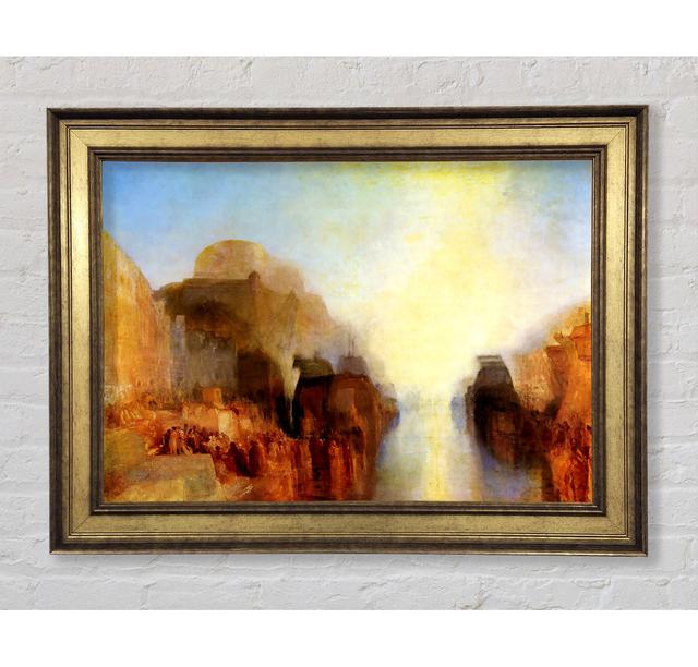 Joseph Mallord Turner Harbour With Town And Fortress - Single Picture Frame Art Prints Bright Star Size: 59.7cm H x 84.1cm W x 8cm D on Productcaster.