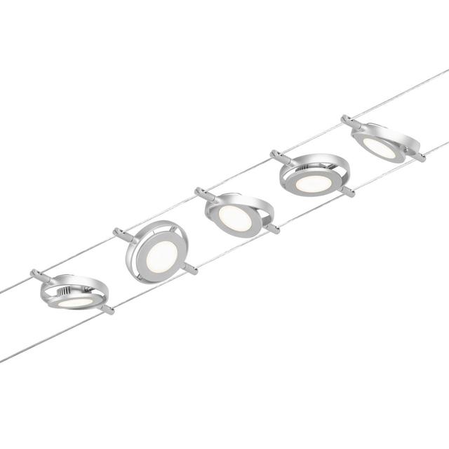 1000cm 5 -Light Track Kit (Set of 5) Paulmann Finish: Matt Chrome on Productcaster.