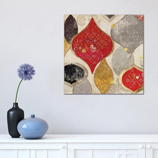 Red Motif I by Aimee Wilson - Wrapped Canvas Print Latitude Vive Size: 45.72cm H x 45.72cm W x 3.81cm D on Productcaster.