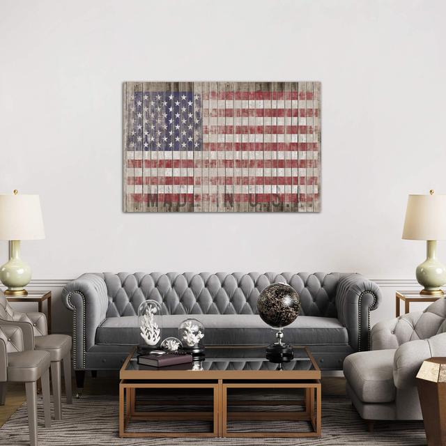 American Flag I by Diego Tirigall - No Frame Print on Canvas East Urban Home Size: 45.72cm H x 66.04cm W x 1.91cm D on Productcaster.