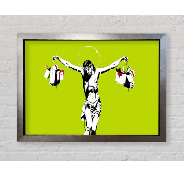 Thank Christ For Shopping Lime - Single Picture Frame Art Prints Bright Star Size: 59.7cm H x 84.1cm W x 3.4cm D on Productcaster.