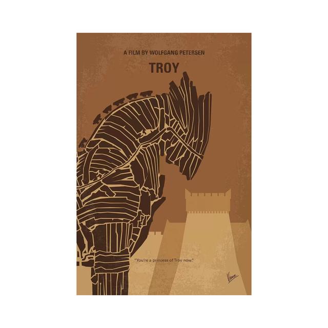 Troy Minimal Movie Poster Happy Larry Format: No Frame, Size: 101.6" H x 66.04" W x 3.81" D on Productcaster.