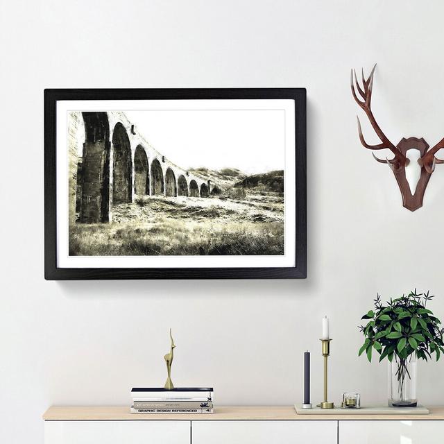 Glenfinnan Viaduct in Scotland - Picture Frame Graphic Art Print East Urban Home Size: 24cm H x 33cm W x 2cm D, Frame Option: Black Framed on Productcaster.