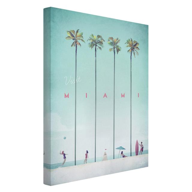 Miami by Henry Rivers - Wrapped Canvas Advertisement Maturi Size: 90cm H x 60cm W on Productcaster.