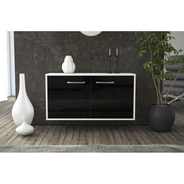 Ottokar TV stand; Color: Gray/White; Flying/Metal handles; Dimensions: 92 x 49 x 35cm 17 Stories Colour: Black/White on Productcaster.