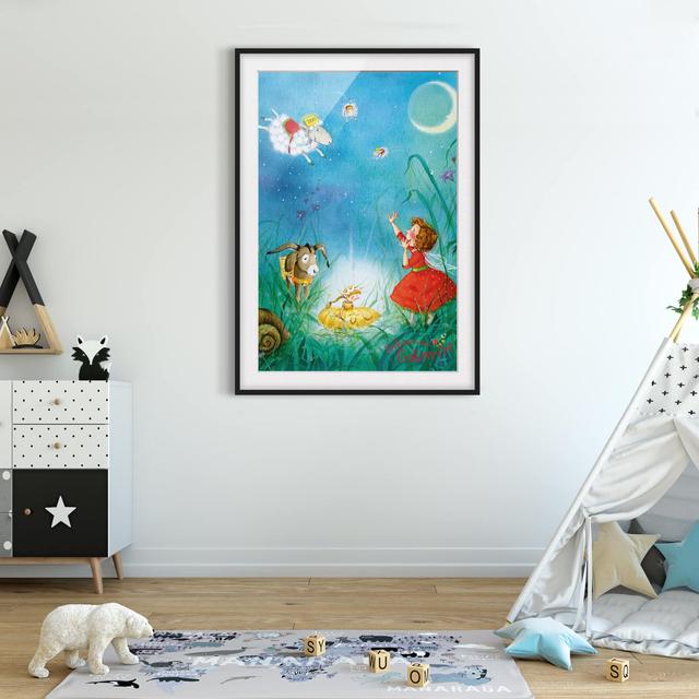 The Strawberry Fairy - Sleep Taxi Framed Graphic Art East Urban Home Frame Options: Matt black, Size: 70cm H x 50cm W on Productcaster.