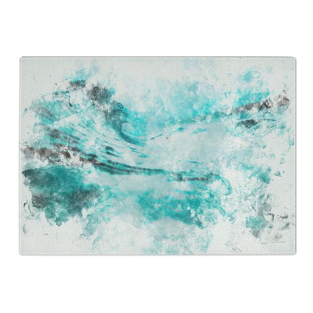 Tempered Glass Rising Wave Chopping Board East Urban Home Size: 28.5 cm x 39 cm on Productcaster.