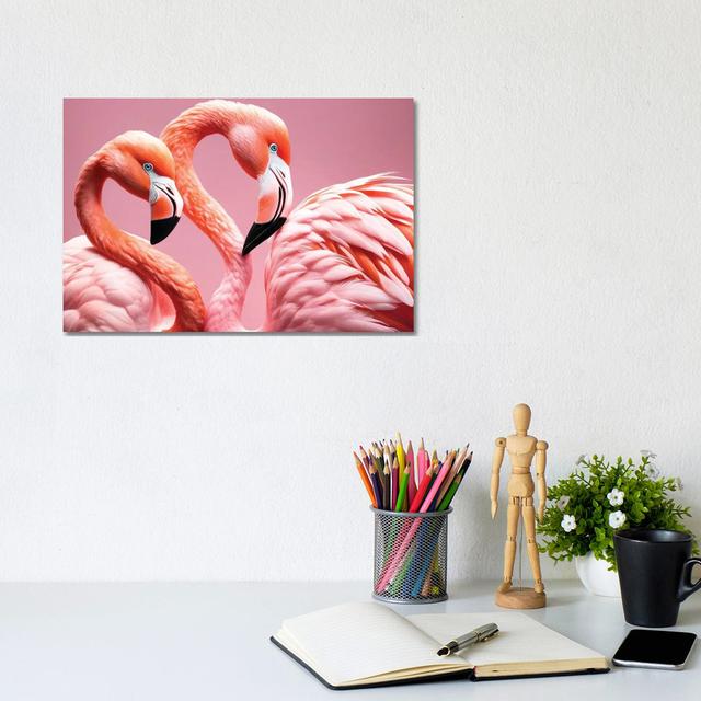 Xtravaganza Flamingos In Love by Philippe Hugonnard - Gallery-Wrapped Canvas Giclée on Canvas Latitude Vive Size: 20.32cm H x 30.48cm W, Format: Wrapp on Productcaster.