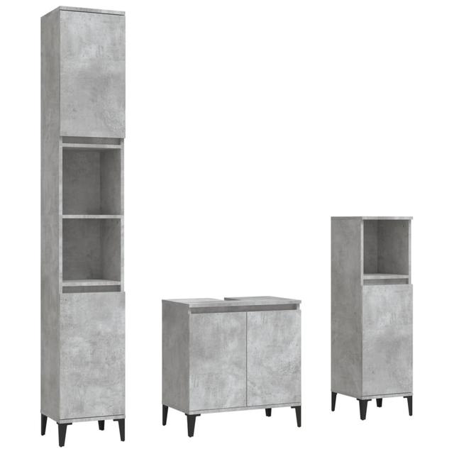 Lofley 3 Piece Bathroom Furniture Suite 17 Stories Furniture Finish: Concrete Grey on Productcaster.