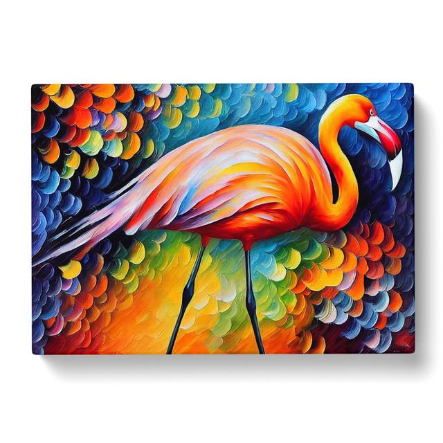 Flamingo Painting Vol.2 Abstract - Wrapped Canvas Painting 17 Stories Size: 35cm H x 50cm W x 3cm D on Productcaster.