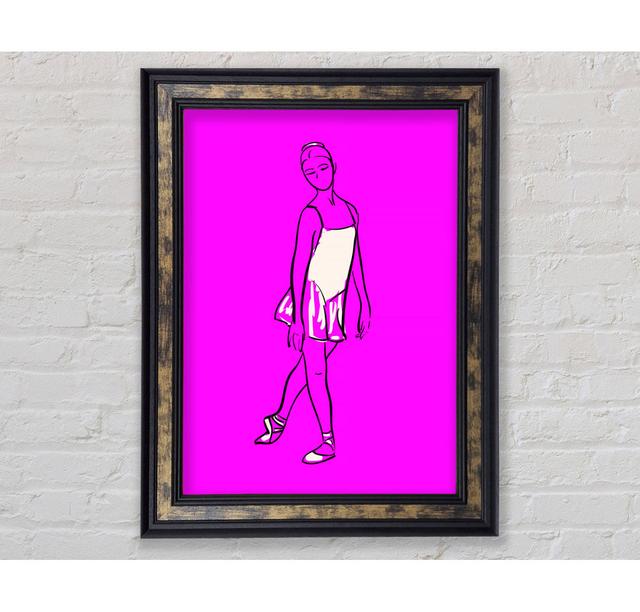 Pink White Ballerina 4 - Single Picture Frame Art Prints Ebern Designs Size: 141.4cm H x 100cm W x 8cm D on Productcaster.