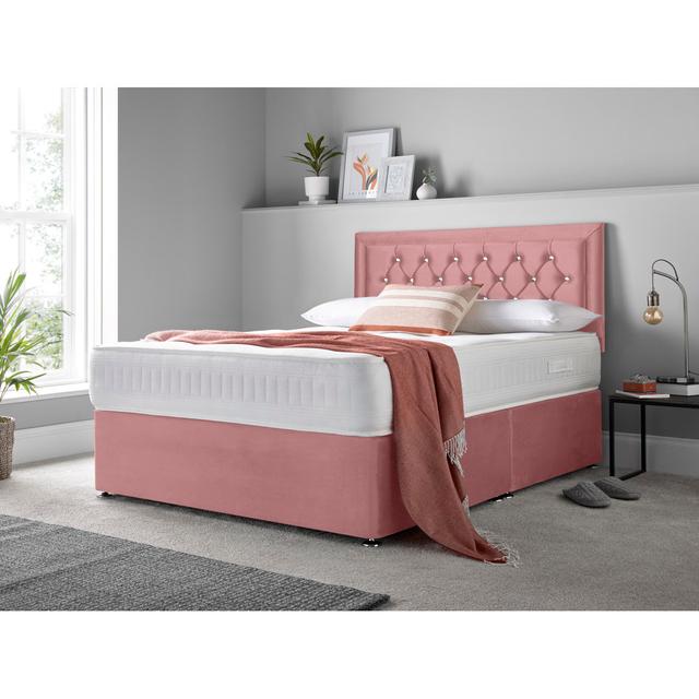 Macungie Divan Bed Set Rosdorf Park Storage Type: No Drawers, Size: Small Single (2'6), Colour: Pink on Productcaster.