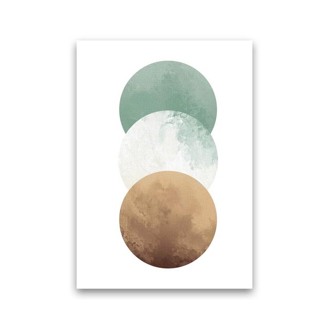 Green and Beige Watercolour Circles Abstract by Pixy Paper - Graphic Art Corrigan Studio Format: Unframed, Size: 29.7cm H x 21cm W x 1cm D on Productcaster.