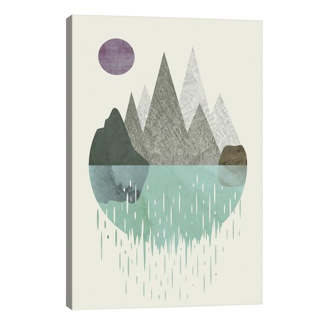 Waterfall by Flatowl - Wrapped Canvas Print East Urban Home Size: 152.4cm H x 101.6cm W x 3.81cm D on Productcaster.