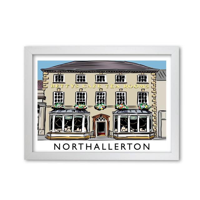 Northallerton Bettys Tea Rooms by Richard O'Neill - Single Picture Frame Print 17 Stories Size: 42 cm H x 594 cm W, Frame Options: White on Productcaster.