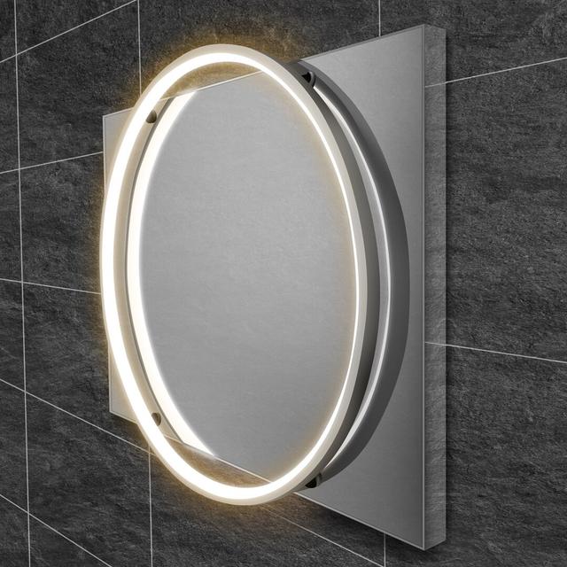 Solas Bathroom Mirror HIB Finish: Chrome, Size: 80cm H x 60cm W on Productcaster.