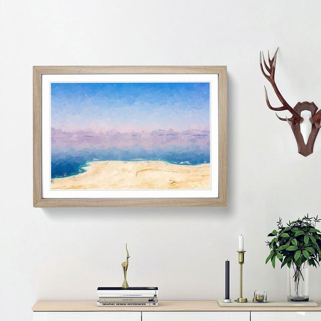 Dead Sea in Neve Zohar Israel in Abstract - Picture Frame Graphic Art Print East Urban Home Frame Option: Oak Framed, Size: 27cm H x 36cm W x 2cm D on Productcaster.