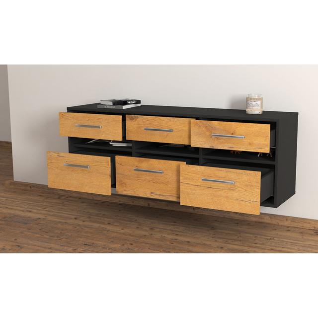 Raleigh TV Stand Brayden Studio Colour: Driftwood/Anthracite on Productcaster.