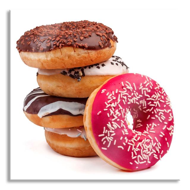 Sweet Donuts - Unframed Photograph on Glass Brayden Studio Size: 60cm H x 60cm W x 0.4cm D on Productcaster.