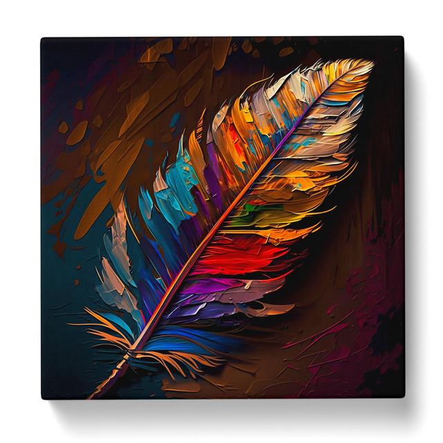 Feather Palette Knife Painting No.1 - No Frame Print Latitude Vive Size: 50cmH x 50cmW on Productcaster.