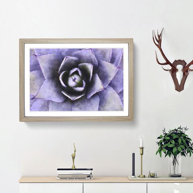 Lilac Succulent Plant - Picture Frame Graphic Art Print East Urban Home Frame Option: Oak Framed, Size: 33cm H x 45cm W x 2cm D on Productcaster.