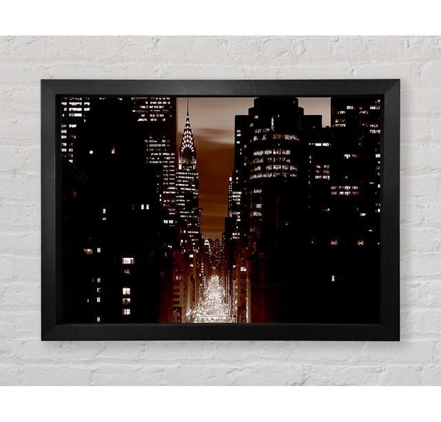 New York City 5Th Avenue Brown Framed Print Bright Star Size: 59.7cm H x 84.1cm W on Productcaster.