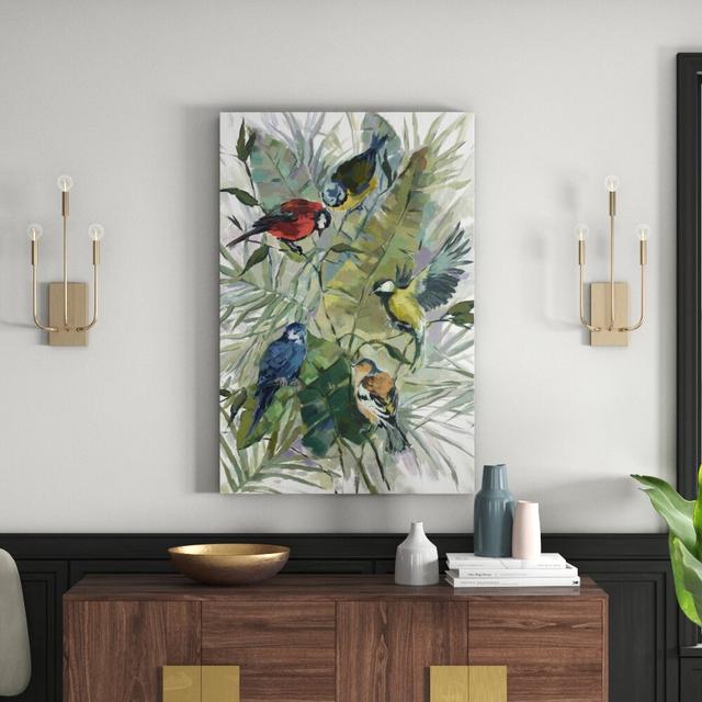 'Morning Birds II' Acrylic Painting Print on Wrapped Canvas East Urban Home Size: 114cm H x 76cm W on Productcaster.