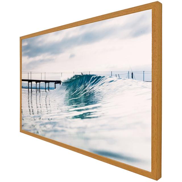 Demartino Ocean Ideal Wave in Ocean. Breaking Blue Waves - Single Picture Frame Art Prints House of Hampton Size: 25cm H x 31cm W x 4cm D, Frame Optio on Productcaster.