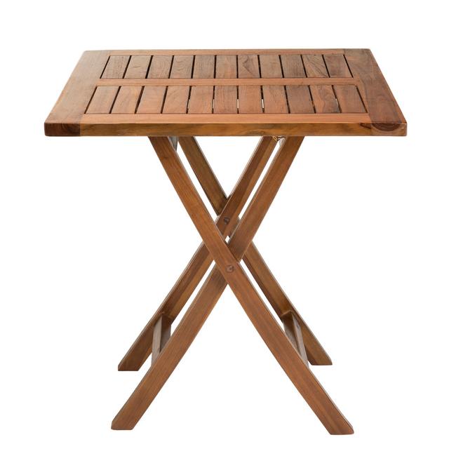 Dreanda Teak Folding Bistro Table Rosalind Wheeler on Productcaster.