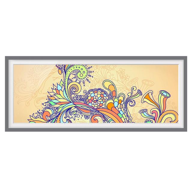 Summer Illustration - Picture Frame Graphic Art ClassicLiving Size: 30cm H x 75cm W x 2cm D, Frame Option: Grey Framed on Productcaster.